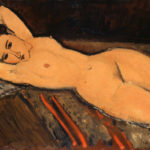 Tableau Modigliani, femme allongée, expo musée Maillol Paris.