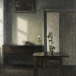 Tableau Vilhelm Hammershoi, vue pièce intérieure